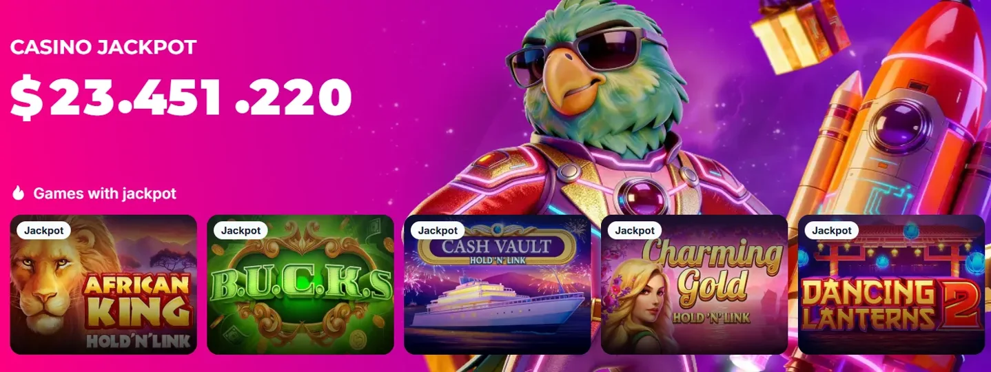 Casino Jackpot в Lukkly и игры Hold'n'Link
